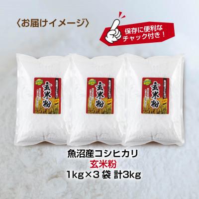 ふるさと納税 南魚沼市 玄米粉 1kg×3袋 計3kg 魚沼産 コシヒカリ 小麦不使用 グルテンフリー 新潟県 南魚沼市 |  | 03