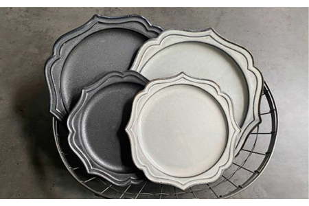 【美濃焼】fiorire-フィオリーレ- サークルプレート アンティーク 4枚セット【Felice-フェリーチェ-藤田陶器】食器 パスタ皿 ケーキ皿 写真映え おしゃれ [MBX012]