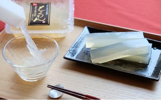 突いて食べるところてん（たれ・突き棒付き）16食セット　伊豆産天草100％ところてん■