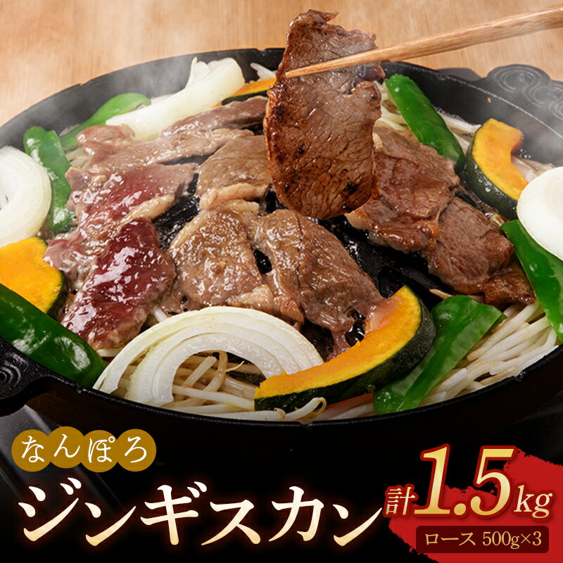 【ふるさと納税】北海道 ジンギスカン（ロース）1.5kg（500g×3パック）セット 南幌町 羊 羊肉 マトン NP1-319