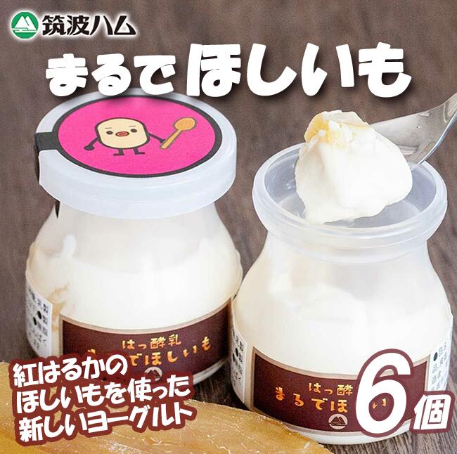【ふるさと納税】【筑波ハム】まるでほしいも×3個セット2箱 | 茨城県 つくば市 ヨーグルト 干し芋 ほしいも ほし芋 紅はるか さつまいも いも 健康 おやつ スイーツ