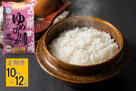 【定期便】【令和6年産】北海道とままえ産ゆめぴりか　10kg×12ヵ月