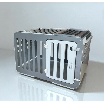 【ふるさと納税】アルミ製犬用ケージ 高級ペットサークル「i100」天版キャスター付き【ダークグレー×ライトグレー】【1691047】