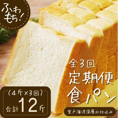 ふるさと納税 室戸市 【3回定期便】食パンセット4斤×3回