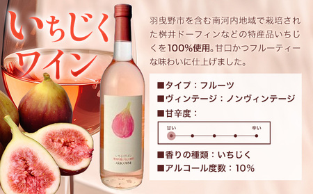 いちじくワイン 720ml ＆ 河内産ワイン 750ml セット 計2本