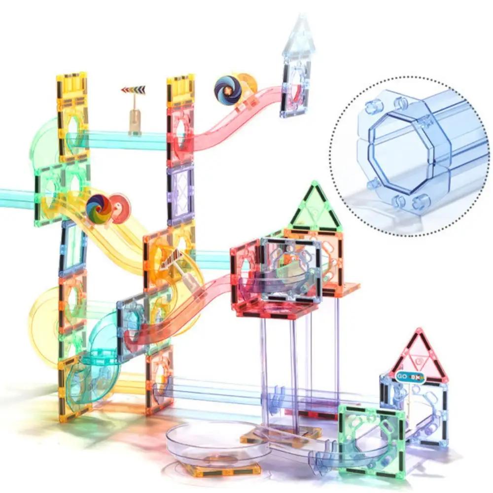 kebo 知育玩具 おもちゃ 磁石ブロック ビー玉転がし 208pcs | 積み木 スロープトイ 立体パズル お誕生日 入園 入学 お祝い 恐竜 マグネットブロック リニューアル新登場 ボールコースタ