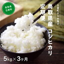 【ふるさと納税】【新米】令和6年産 鳥取県産コシヒカリ 5kg×3ヵ月 合計15kg 定期便 米 お米 こめ コメ 精米 日南町精米 15キロ 鳥取県日南町