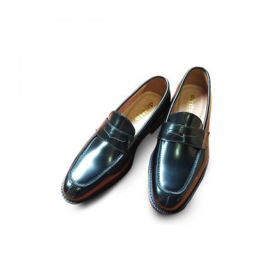 ふるさと納税 新潟市 0319牛革 マッケイ製法トラッドシューズ8802BL サイズ25.0cm[54077068]