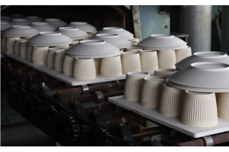 【波佐見焼】しのぎ 中皿 5枚セット（ピンク） 食器 皿 【一龍陶苑】 [CC17]  波佐見焼