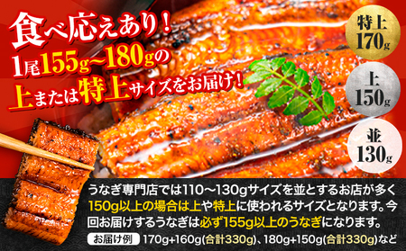 【6ヶ月定期】うなぎ 国産 鰻 特上サイズ 3尾+刻みうなぎ30g×1袋 525g うまか鰻 《申込み翌月から発送》 九州産 たれ さんしょう 付き ウナギ 鰻 unagi 蒲焼 うなぎの蒲焼 惣菜 