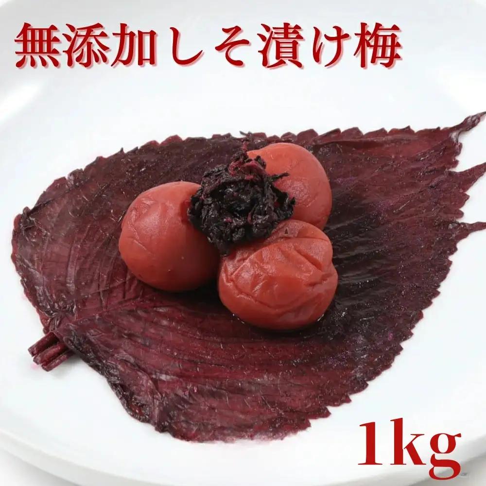 ご家庭用梅干し　無添加しそ漬け梅　1kg(500g×2) / みなべ町 梅干 うめぼし ウメ しそ梅 紫蘇漬け梅 家庭用 紀州南高梅 南高梅 簡易包装 お弁当 おにぎり【mrt016A】