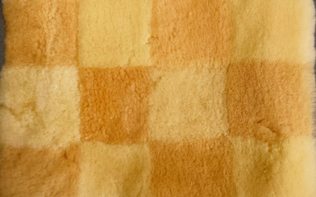 M-EE1.ムートンクッション Sサイズ4枚【イエロー】