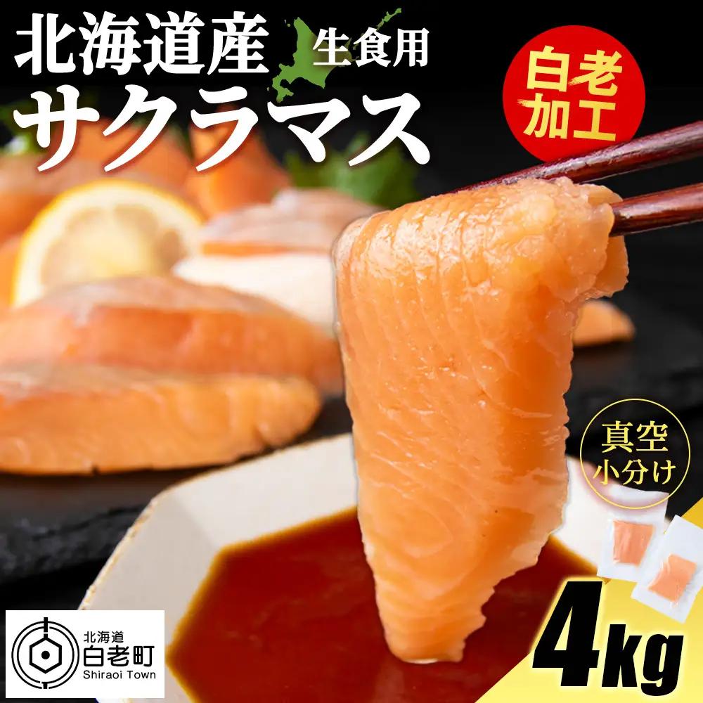 北海道産 サクラマス ロイン 4kg 生食可〈小田切水産〉 AM142