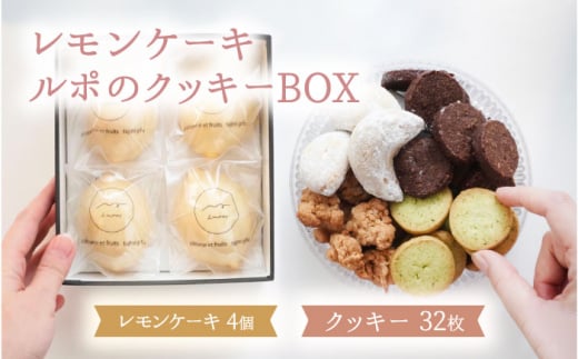 【1月発送】 レモン ケーキ 4個 入 ＆ クッキー BOX ( 小 )【ルポ】≪多治見市≫ スイーツ セット 詰め合わせ 焼き菓子 [TBN015]