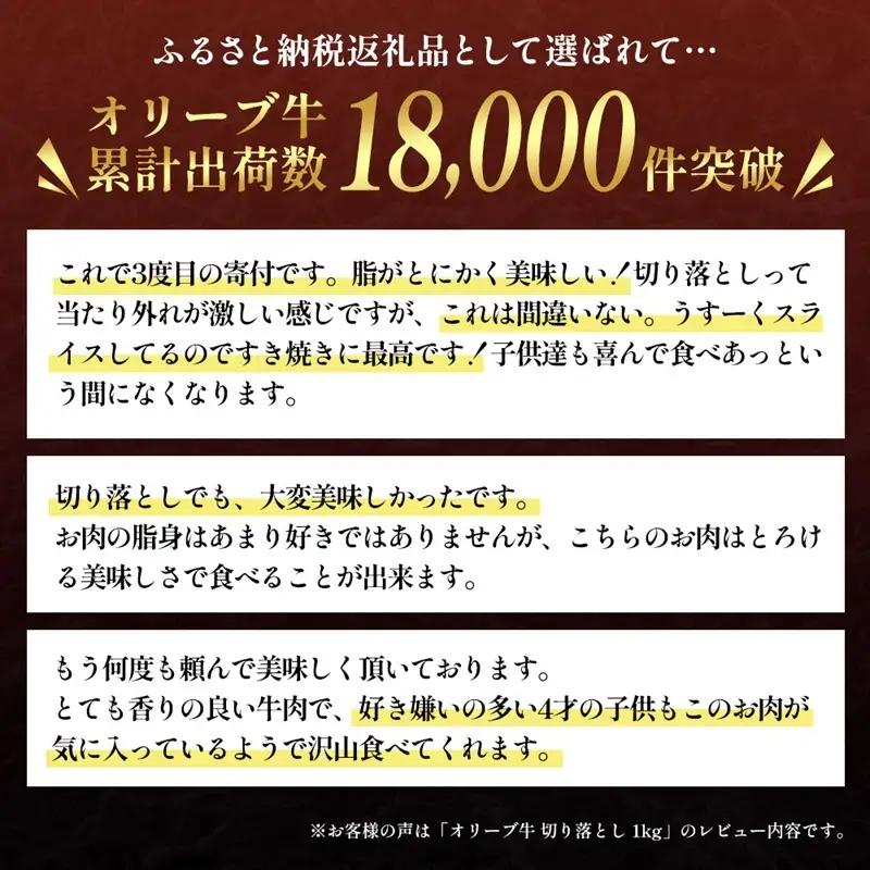 「期間限定」香川県産黒毛和牛オリーブ牛「切り落とし1.2kg(300g×4p)」牛肉 肉 お肉 和牛 香川 香川県 東かがわ市