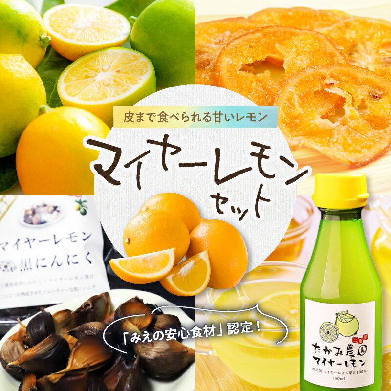 【ふるさと納税】たかみ農園 マイヤーレモンセット 【「みえの安心食材」認定！マイヤーレモンのセット！】