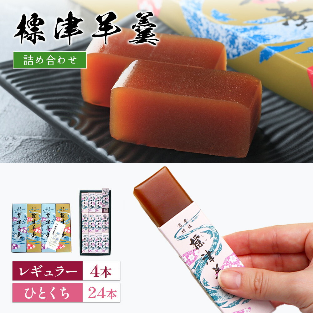 【ふるさと納税】標津羊羹2種詰合せ レギュラーサイズ380g×4本 ひとくちサイズ50g×24本 羊羹 羊かん あんこ 餡子 和菓子 お茶菓子 詰め合わせ ようかん 金時豆 スイーツ お取り寄せ ふるさと納税 北海道 中標津町 中標津【22002BA0101】