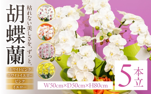光触媒 造花 胡蝶蘭 5本立 ピンク 蘭 光触媒加工 消臭 抗菌 防汚 空気清浄 インテリア フラワー ギフト 贈り物 祝い お祝い 母の日 観葉植物 アレンジ エフエヌティ 岐阜県 大垣市