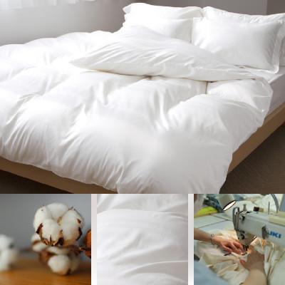 ふるさと納税 都留市 kokiku セミダブル ボックスシーツ コットンサテン【ホテル仕様】 |  | 01