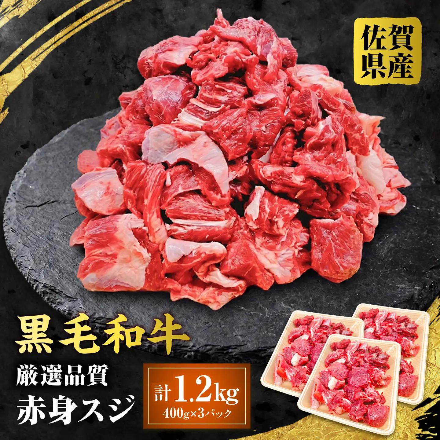 佐賀県産 黒毛和牛 赤身スジ 1.2kg 吉野ケ里町 / 株式会社一[FEA004]