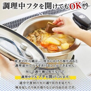 無地熨斗 ほど良い圧力で調理時間短縮! ベローナ 調圧鍋 24cm【1476094】