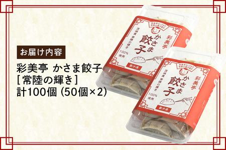 彩美亭 かさま餃子 常陸の輝き100個 HV-006