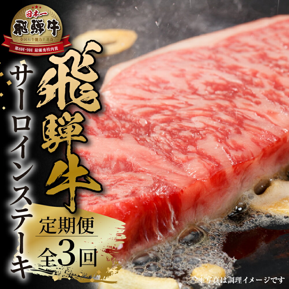 【ふるさと納税】《定期便》全3回 飛騨牛 サーロインステーキ 肉 飛騨牛 霜降り 小分け 200g×2P 計400g 定期 3回お届け 飛騨高山ミート 84000円 [MZ109]