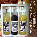 【ふるさと納税】スチューベン葡萄＆リンゴジュースのセット　果実飲料・ジュース・果物・ぶどう・フルーツ