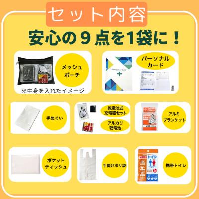 ふるさと納税 伊勢原市 いつでも充電・もしもの防災ポーチ (メッシュタイプ) 9点入り |  | 01