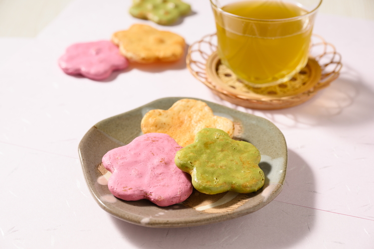 はなももせんべい組み合わせ（12枚入り各1袋） | 煎餅 和菓子 せんべい センベイ 菓子 おやつ お茶請け 手焼き 手作り 詰合せ 詰め合わせセット 食べ比べ 花桃 3種 工場直送 老舗 茨城県 古