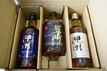 【6回 定期便 隔月】ウイスキー 各700ml×3本 甲州 ピュアモルト プレミアム 韮崎｜ウィスキー ハイボール