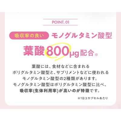 ふるさと納税 東久留米市 GoCLN 葉酸サプリ モノグルタミン酸型100% 800μg 90カプセル(30日分) |  | 02