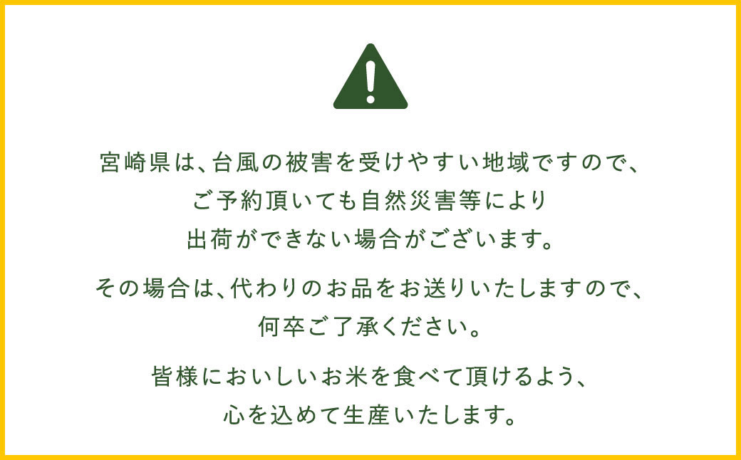 宮崎県産夏の笑み（無洗米）10kg(5kg×2袋) 3か月定期便