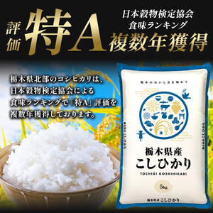 【定期便3回】栃木県産コシヒカリ 5kg×4 (20kg)