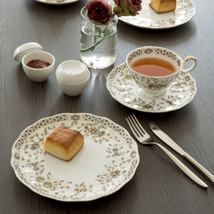 【三重ナルミ】 食器 ブラックミラノ ティー コーヒー 碗皿 ケーキ皿 ペアセット [鳴海製陶] 食器