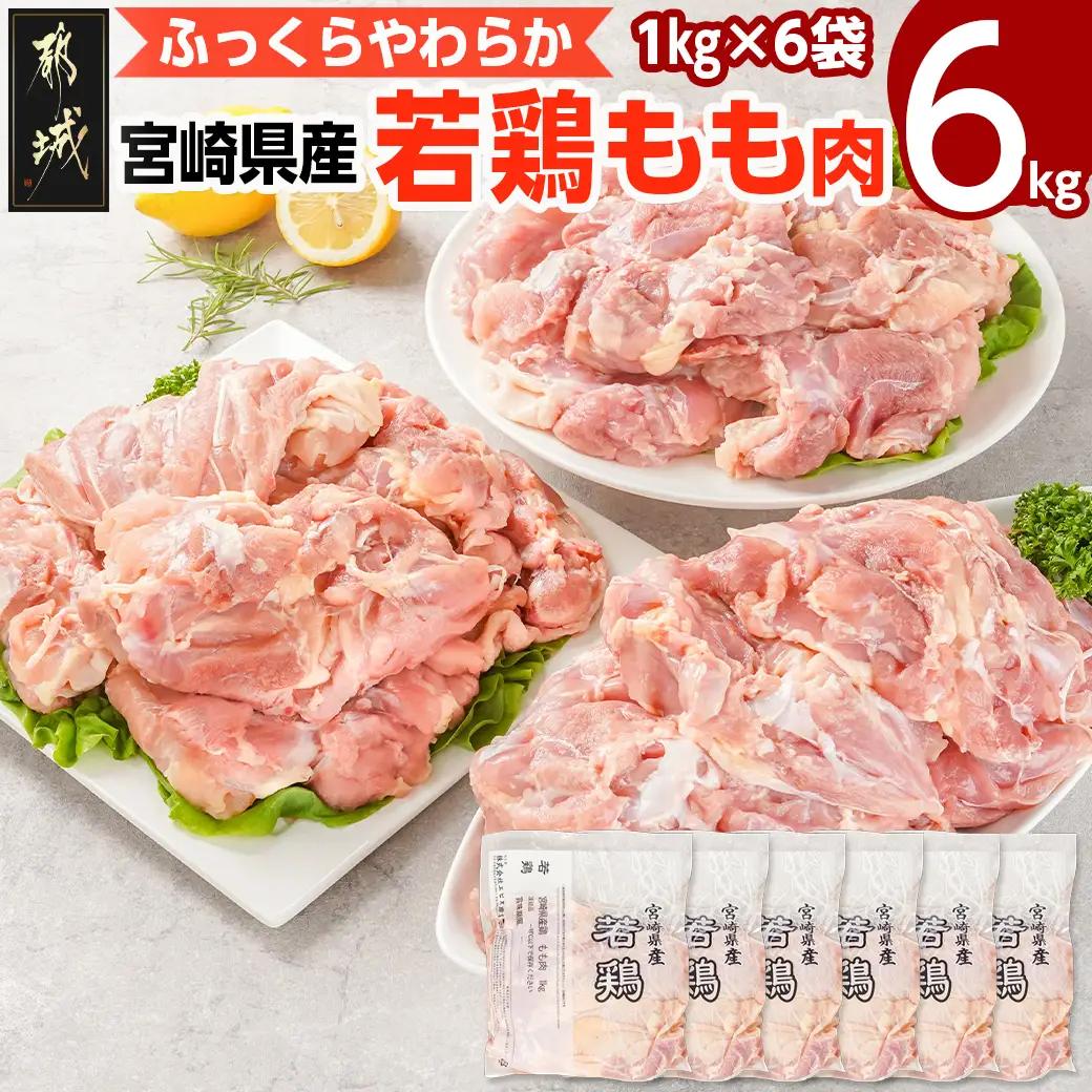 鶏肉 宮崎県産若鶏 もも肉(6kg)〔19-G3-011-6kg〕鶏肉