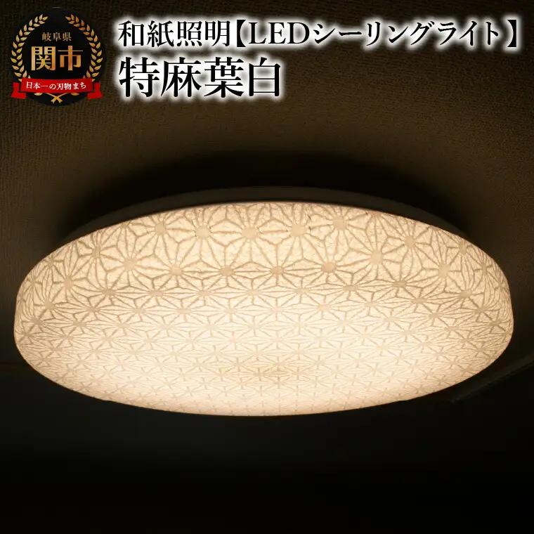 和紙照明 【LEDシーリングライト】 特麻葉白