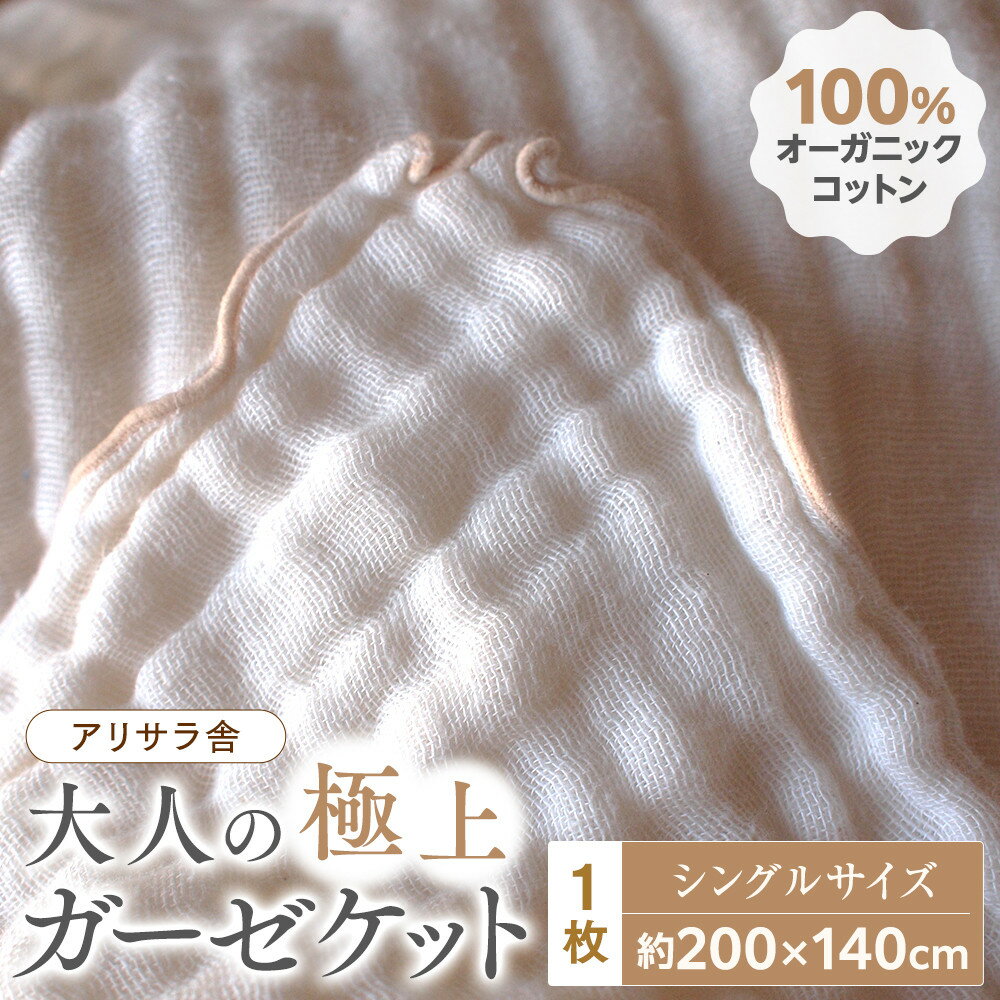 【ふるさと納税】アリサラ舎の大人の極上ガーゼケット | 草津市 工房 天然素材 高品質 快眠 寝具 人気 おすすめ ガーゼケット 綿100％ インテリア 寝室 リラックス ギフト プレゼント お取り寄せ 通販 送料無料