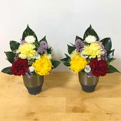 ふるさと納税 三木市 プリザーブドフラワー　仏花一対(花器付) |  | 01