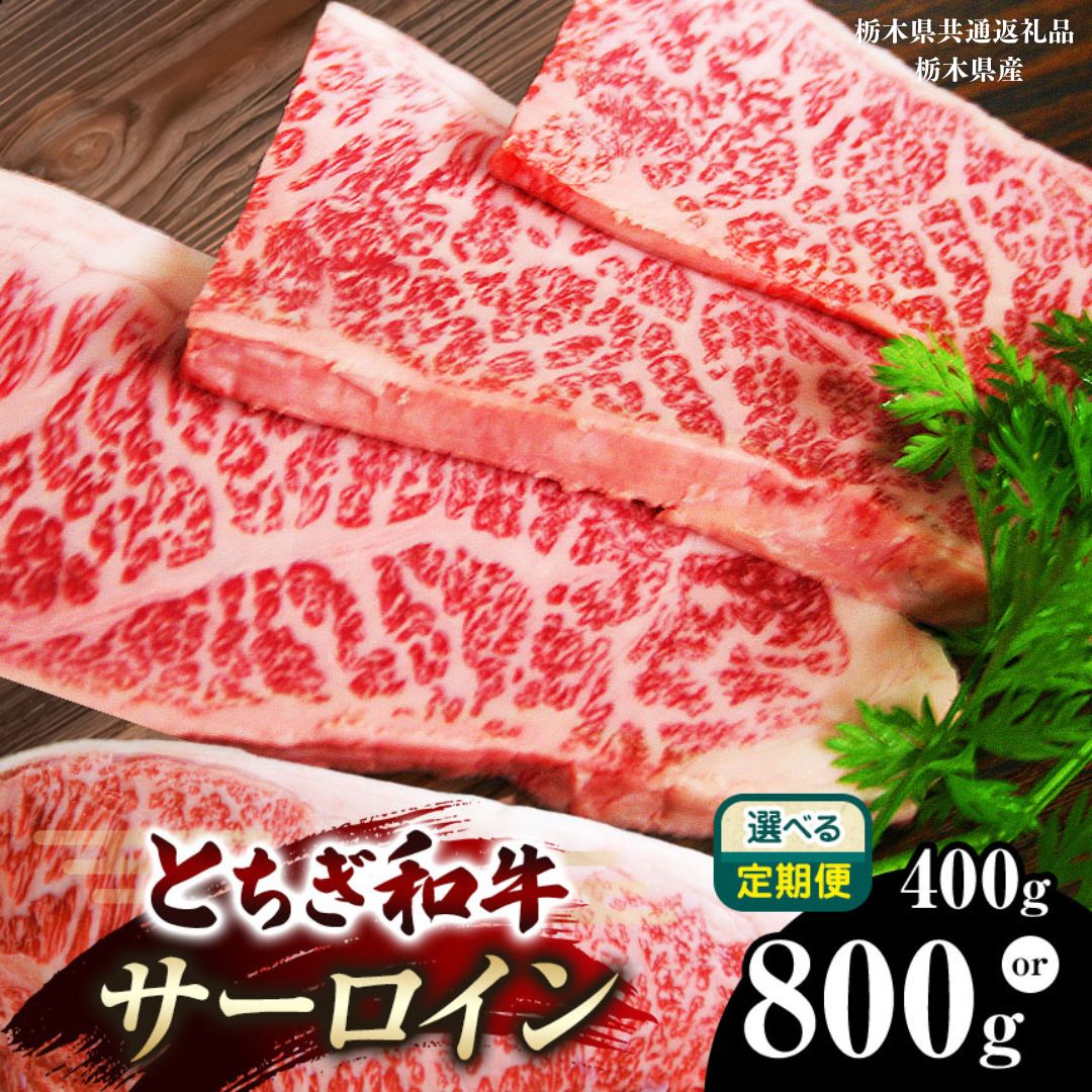【ふるさと納税】 とちぎ和牛 サーロイン200g×2 200g×4【選べる内容量・定期便】栃木県共通返礼品 栃木県産 | 単品 定期便 3回 6回 サーロイン 黒毛 和牛 牛肉 焼肉 霜降り 赤身 切り落とし ふるさと 納税 イチオシ おすすめ 栃木県 下野市