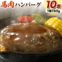 【ふるさと納税】馬肉 ハンバーグ 150g × 10個 桜屋《30日以内に出荷予定(土日祝除く)》 熊本県 山江村 送料無料 肉 馬肉 ハンバーグ 惣菜 小分け