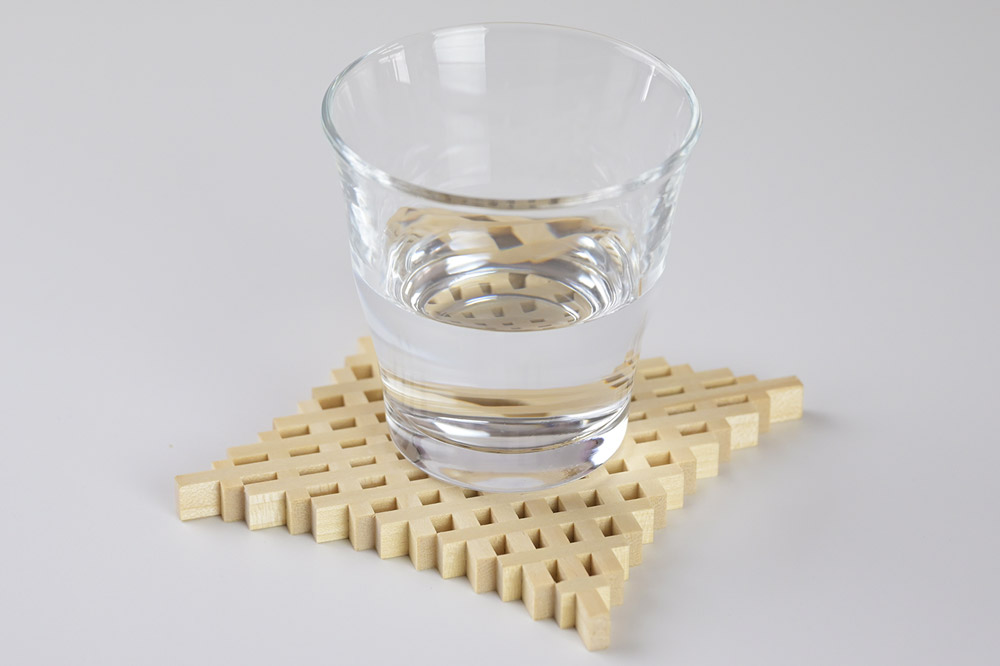 組子細工 コースターキット 格子柄 伊藤建具製作所 秋田県 由利本荘市