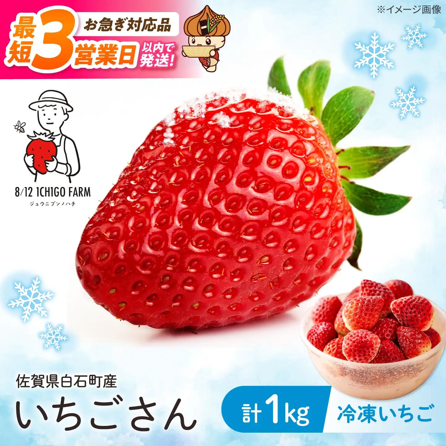 【スピード発送】 冷凍いちご（いちごさん）1kg  いちご