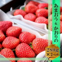 【ふるさと納税】いちご いちごの王様 あまおう＆かおりの 各1パック セット (280g×2) イチゴ 苺 果物 デザート ベリー畑 福田ファーム ※配送不可：沖縄、離島　小郡市　お届け：2024年12月上旬～2025年3月下旬まで