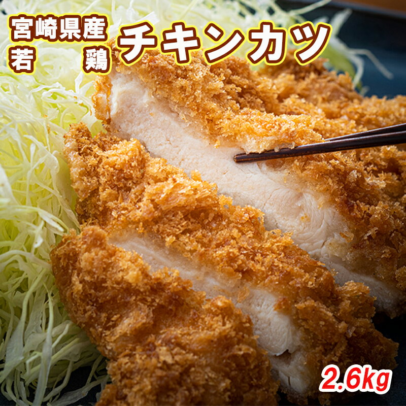 【ふるさと納税】若鶏 冷凍 チキンカツ 5枚入×4袋 合計2.6kg [九州児湯フーズ 宮崎県 美郷町 31aj0019-NEW] 肉 鶏肉 鶏 国産 宮崎県産 むね ムネ 胸 おかず 簡単 お弁当