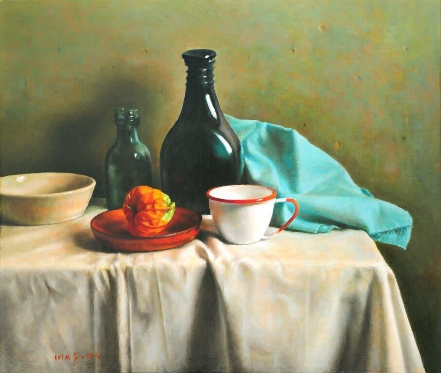 
                  AI-183_絵画〔青い布の静物〕～神秘のリアリスト・増田信敏～
                