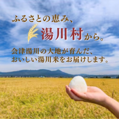 【発送月固定定期便】湯川村産コシヒカリ精米10kg(R8.10月-12月・R9.1月-8月)全11回【4091735】