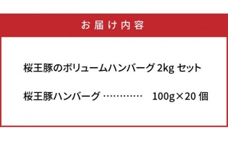 1486R_桜王豚のボリュームハンバーグ2kgセット