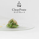 【ふるさと納税】琉球ガラス　三ツ星　クリアプレート　1枚　おしゃれ　手作り　ガラス　サラダ　魚料理　肉料理　スナック　沖縄　伝統工芸　吹きガラス　うるま市　シンプル　スタイリッシュ