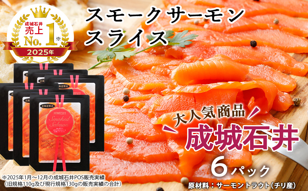 《成城石井》スモークサーモンスライス 130g×6